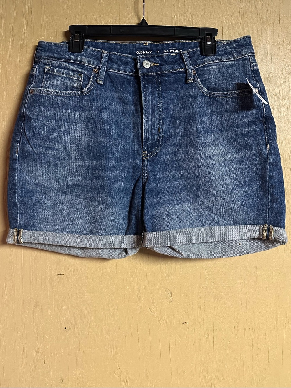 Old Navy Blue Denim Cuffed Jean Shorts